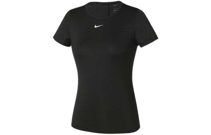 Nike Nike T Shirts Women's Black Crew Neck Moderate Straight Fit