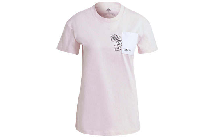 Adidas Adidas T Shirts Women's Pink Crew Neck Moderate