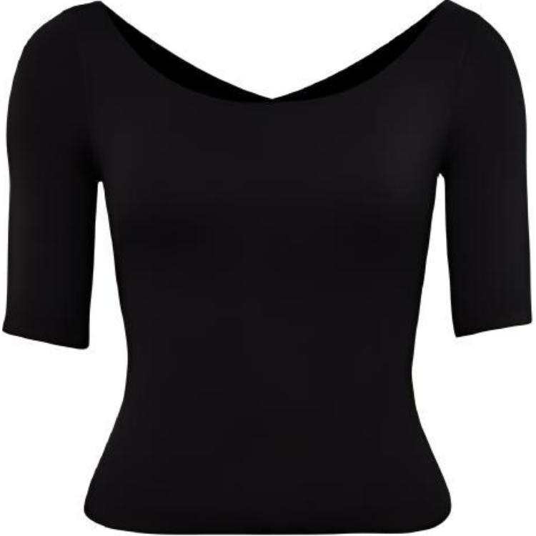 Lululemon T Shirts Women's Black/Blk Low Round Neck Moderate Other