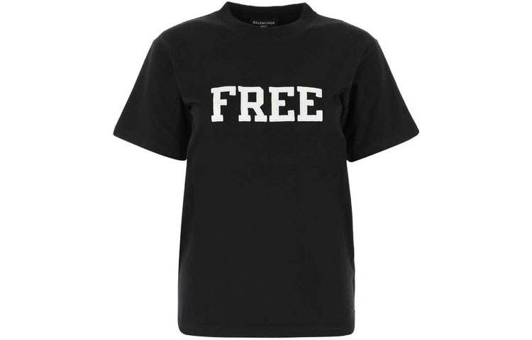 Balenciaga T Shirt Women's Regular Fit Black