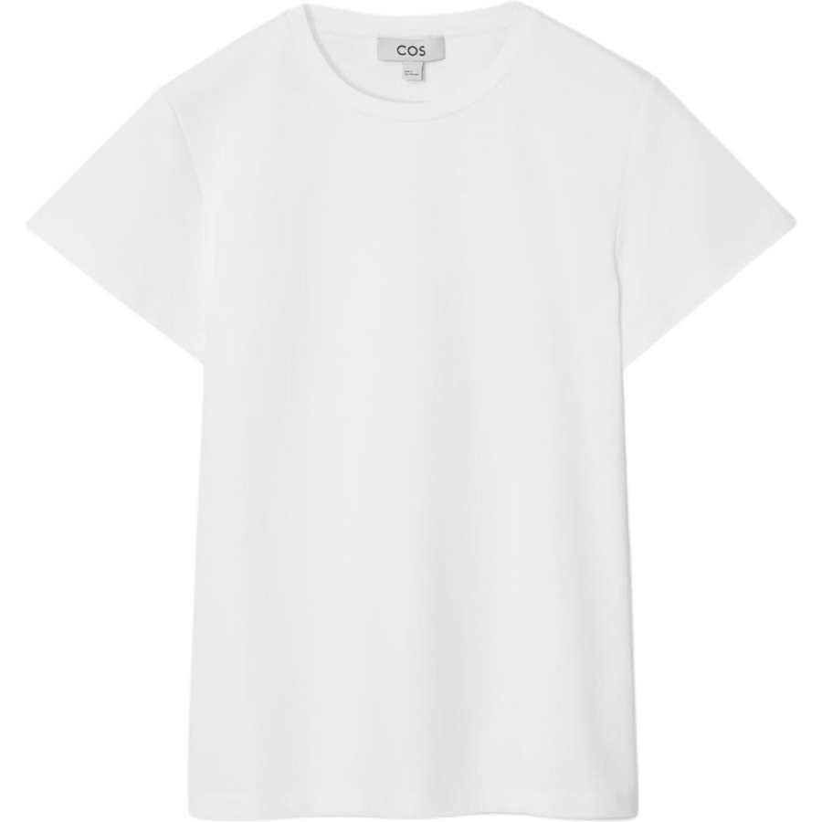 COS T Shirts Women's White Crew Neck Moderate Other