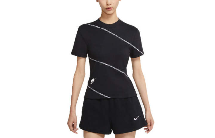 Nike Nike Sportswear Regular T Shirt Women's Black White