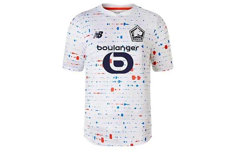 New Balance New Balance LOSC Reel Soccer Jerseys Men's White Moderate Straight Fit