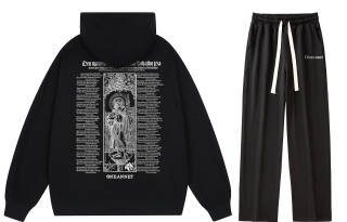 ONEANNET Sweatshirt Sets Unisex Hooded Moderate