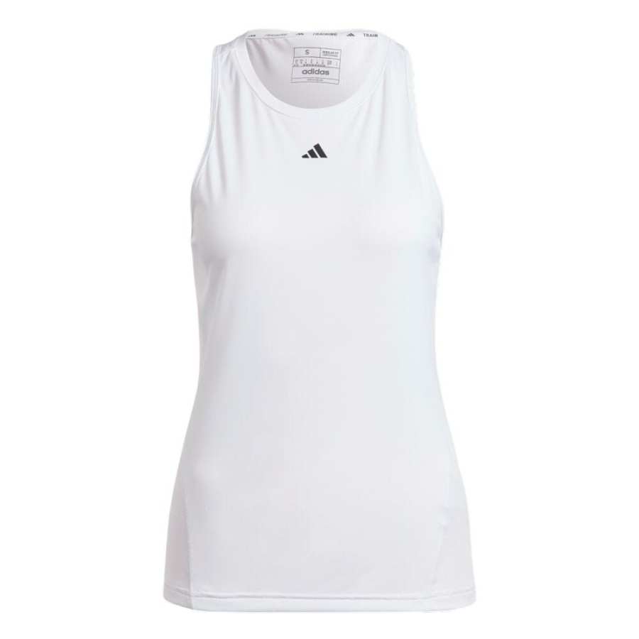 Adidas Adidas Tank Tops Women's White Crew Neck Moderate Racerback
