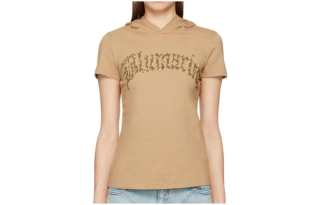 Blumarine T Shirts Women's Brown Hooded Moderate Straight Fit