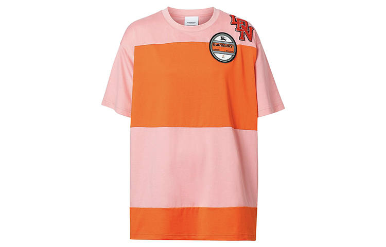 Burberry logo-appliqué striped T-shirt