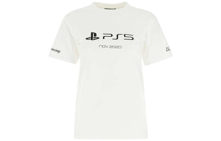 Balenciaga T Shirt Women's White Regular Fit