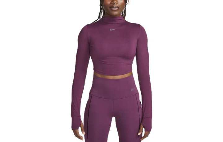 Nike Nike T Shirts Women's Purple Half Turtleneck Moderate Straight Fit