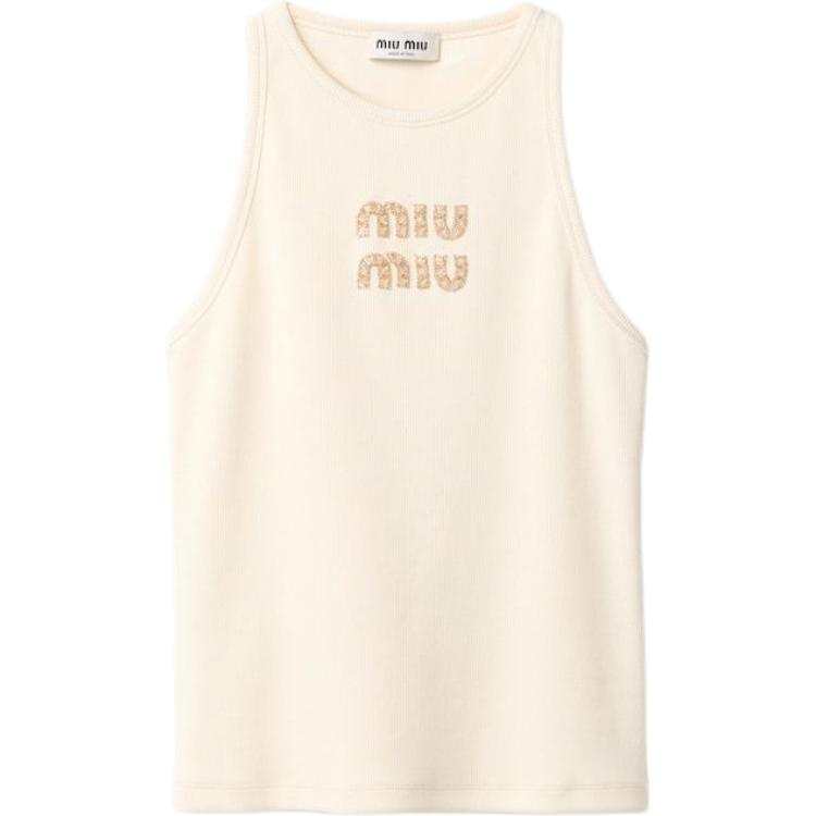 MIU MIU FW24 Tank Top Women's Natural