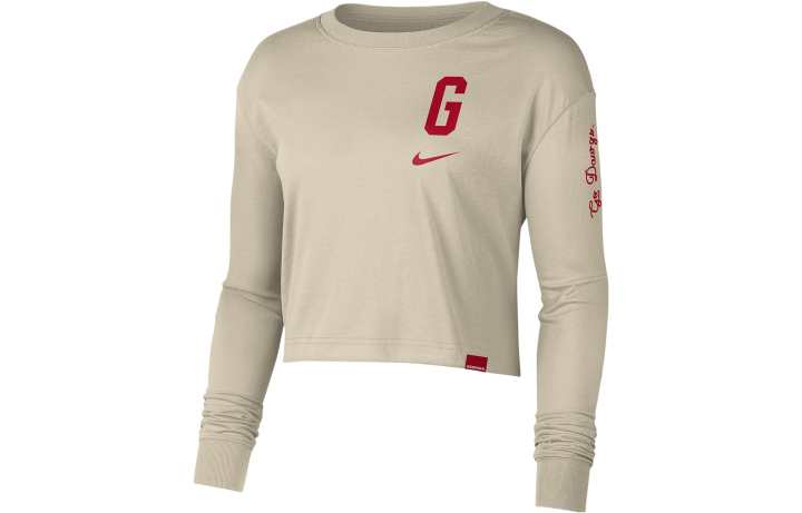 Nike Nike T Shirts Women's Heather Gray Crew Neck Moderate Straight Fit