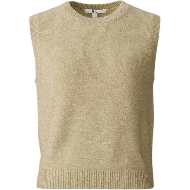 UNIQLO Tank Tops Women's Dark Beige Crew Neck Other