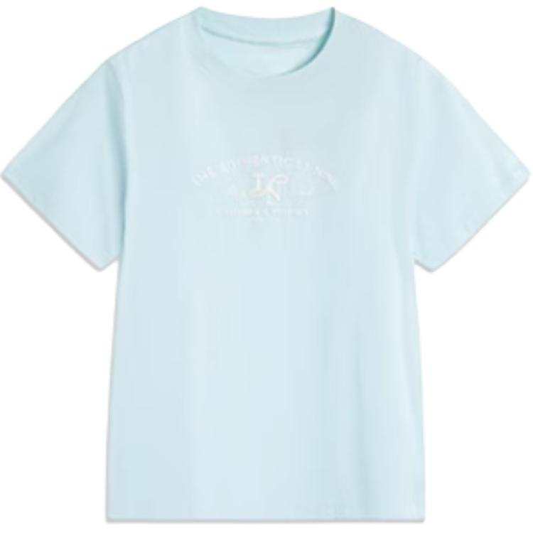 Li-Ning Li Ning Sports Trendy Collection Regular T Shirt Women's Light Sky Blue
