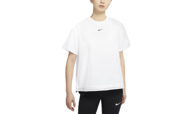 Nike Nike SPORTSWEAR TECH PACK T Shirts Women's White Crew Neck Moderate Straight Fit