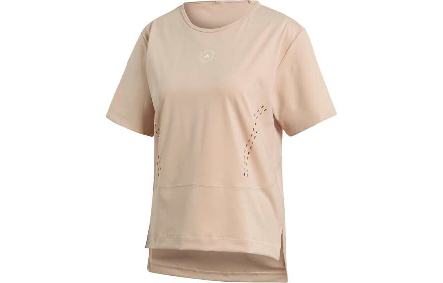 Adidas Adidas T Shirts Women's Pink Crew Neck Moderate Straight Fit