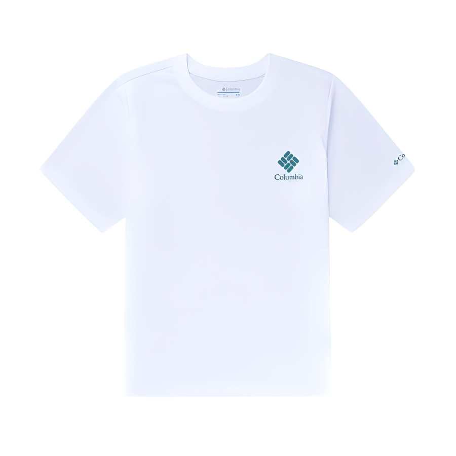Columbia T Shirts Women's White Crew Neck Moderate
