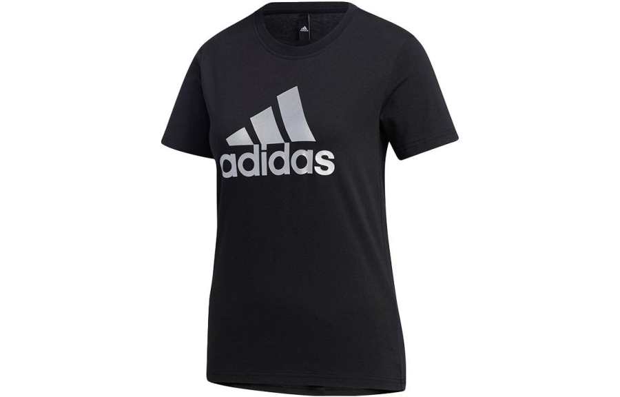 Adidas Adidas T Shirts Women's Black Crew Neck Moderate Straight Fit