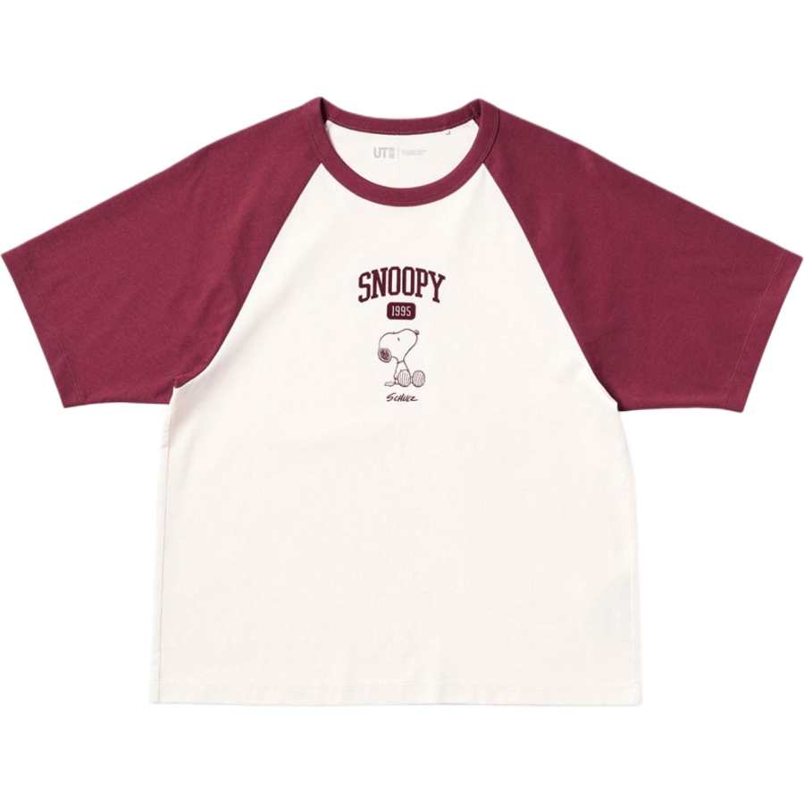 UNIQLO x PEANUTS T Shirt Women's Maroon