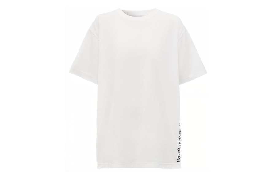 Burberry Women'ss Horseferry Print Cotton Oversized T Shirt White/Black