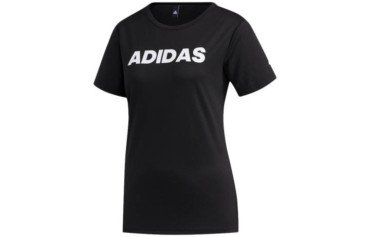 Adidas Adidas T Shirts Women's Black Crew Neck Moderate Straight Fit