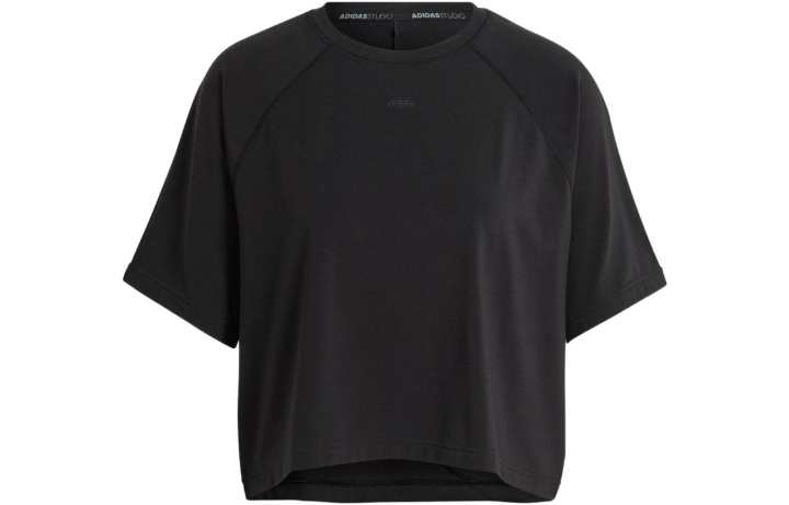 Adidas Adidas Crop Tops Women's Black Crew Neck Moderate