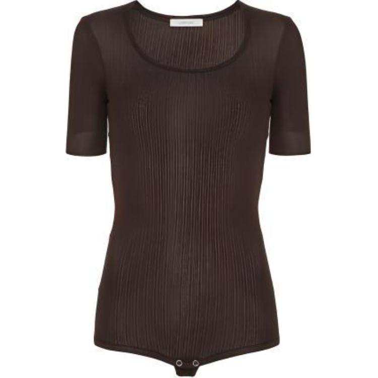 Lemaire Scoop Neck Ribbed Bodysuit