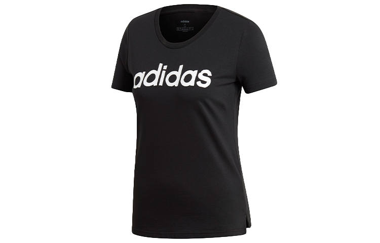 Adidas Adidas T Shirts Women's Black Crew Neck Moderate Straight Fit