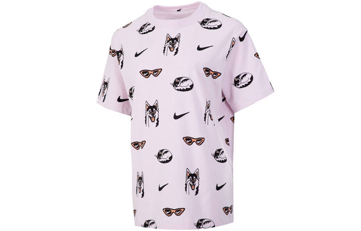 Nike Nike Drop Shoulder Sleeve T Shirt Women's Pink