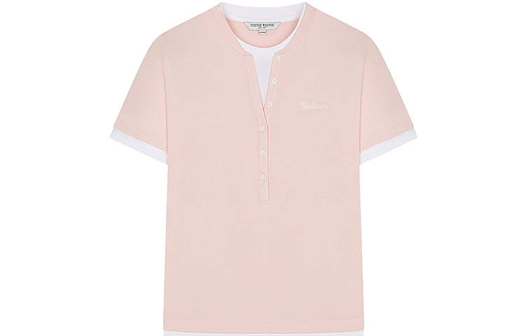 Teenie Weenie T Shirts Women's Henry Collar Moderate Straight Fit