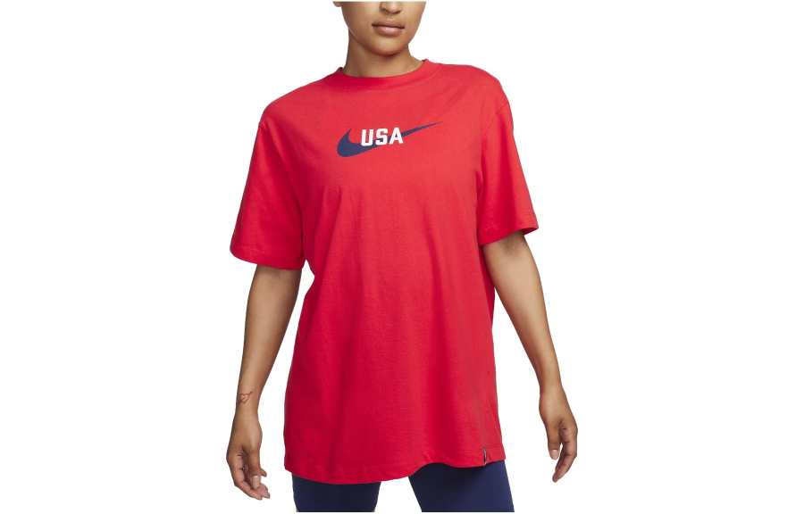 Nike Nike United States Soccer Olympic Collection Drop Shoulder Sleeve T Shirt Women's Red