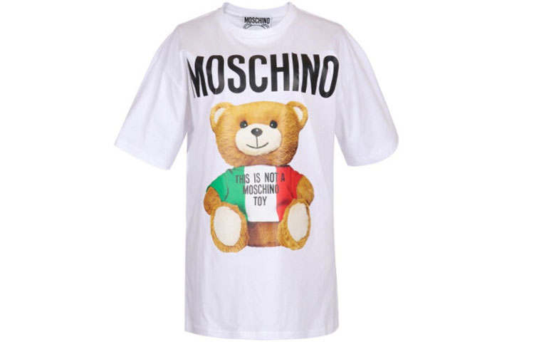 MOSCHINO T Shirts Women's White Crew Neck Moderate Straight Fit