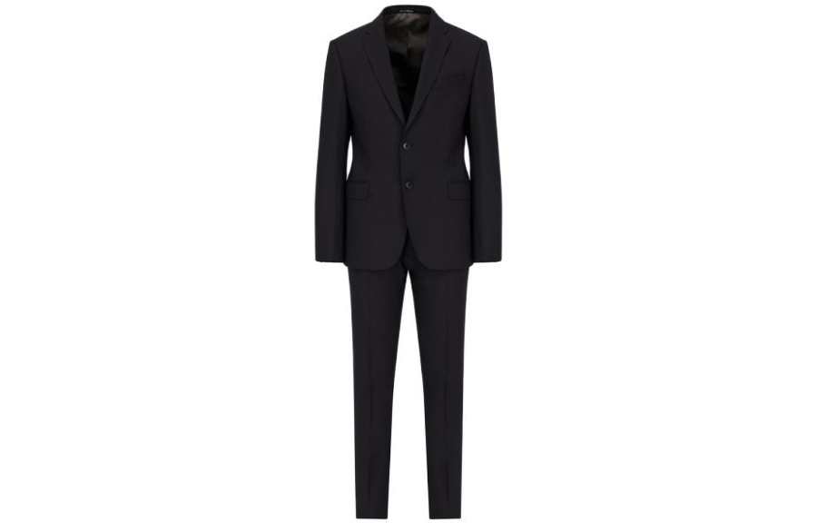 EMPORIO ARMANI Single breasted Slim fit Suit In Brushed Stretch Light Wool