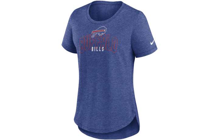 Nike Nike T Shirts Women's Royal Blue Crew Neck Moderate Straight Fit