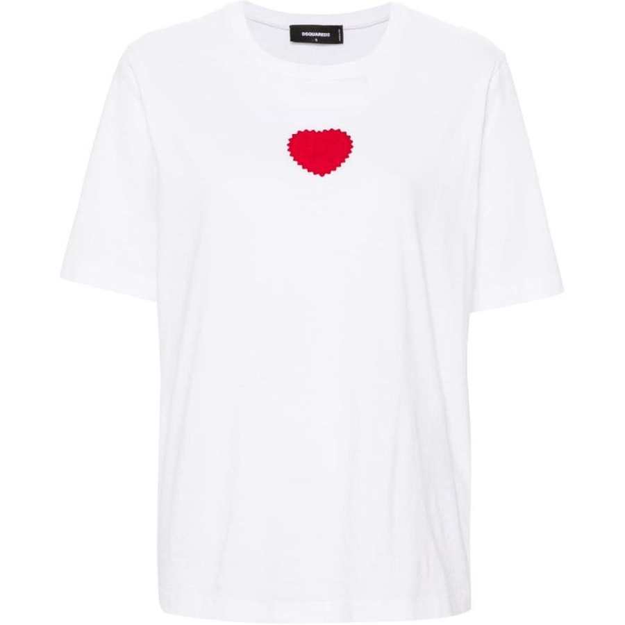 DSQUARED 2 Dsquared2 Velvet Heart Easy Fit T Shirt