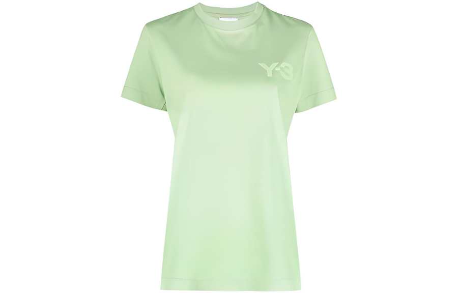Y-3 Y 3 T Shirts Women's Green Crew Neck Moderate Straight Fit