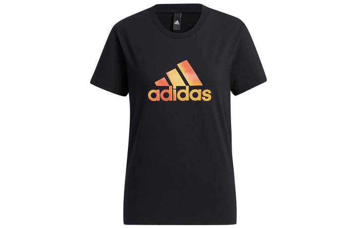 Adidas Adidas T Shirts Women's Black Crew Neck Moderate Straight Fit