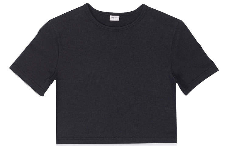 Balenciaga T Shirts Women's Black Crew Neck Moderate