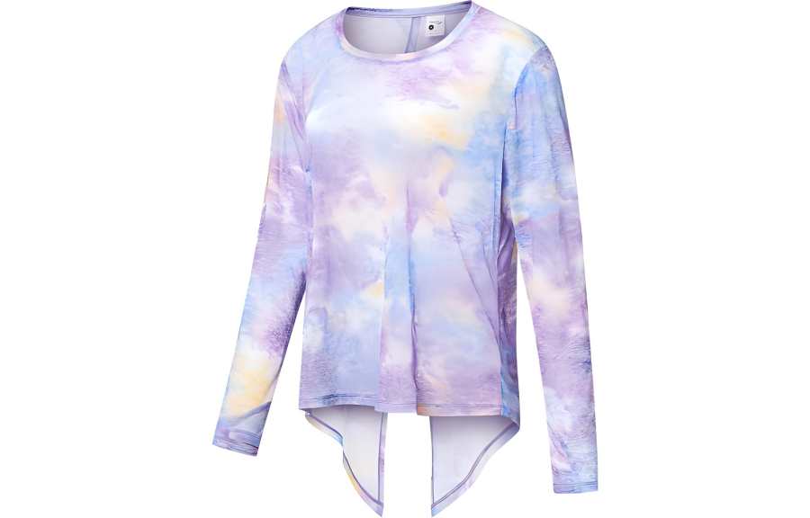Saucony T Shirts Women's Dazzling Color Tie Dye Set Crew Neck Moderate Straight Fit