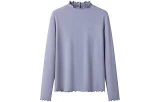 TOREAD T Shirts Women's Ruffle Collar Thickened Straight Fit