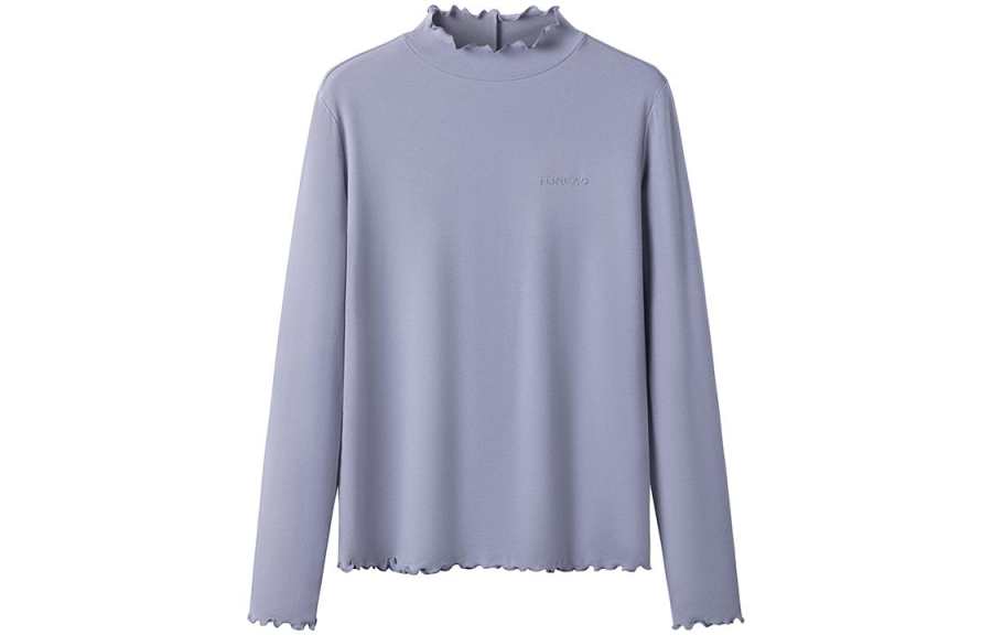 TOREAD T Shirts Women's Ruffle Collar Thickened Straight Fit