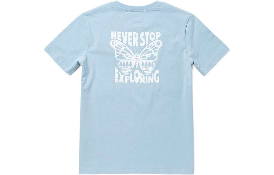 THE NORTH FACE T Shirts Women's Blue Crew Neck Moderate Straight Fit