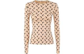 Marine Serre crescent moon-print second-skin top