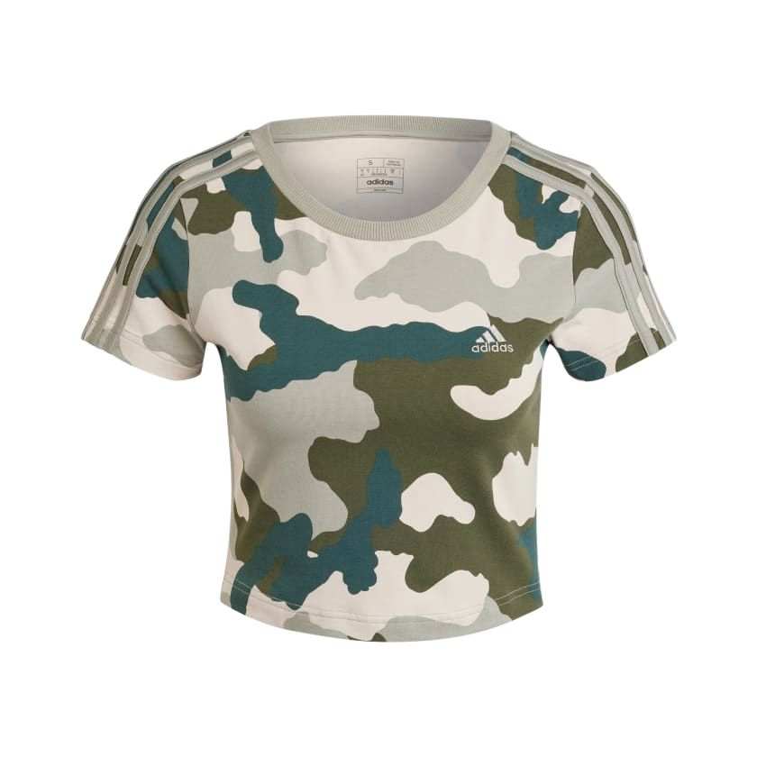 Adidas Adidas Free Shipping With AdiClub Essentials 3-Stripes Camo Print Baby Tee
