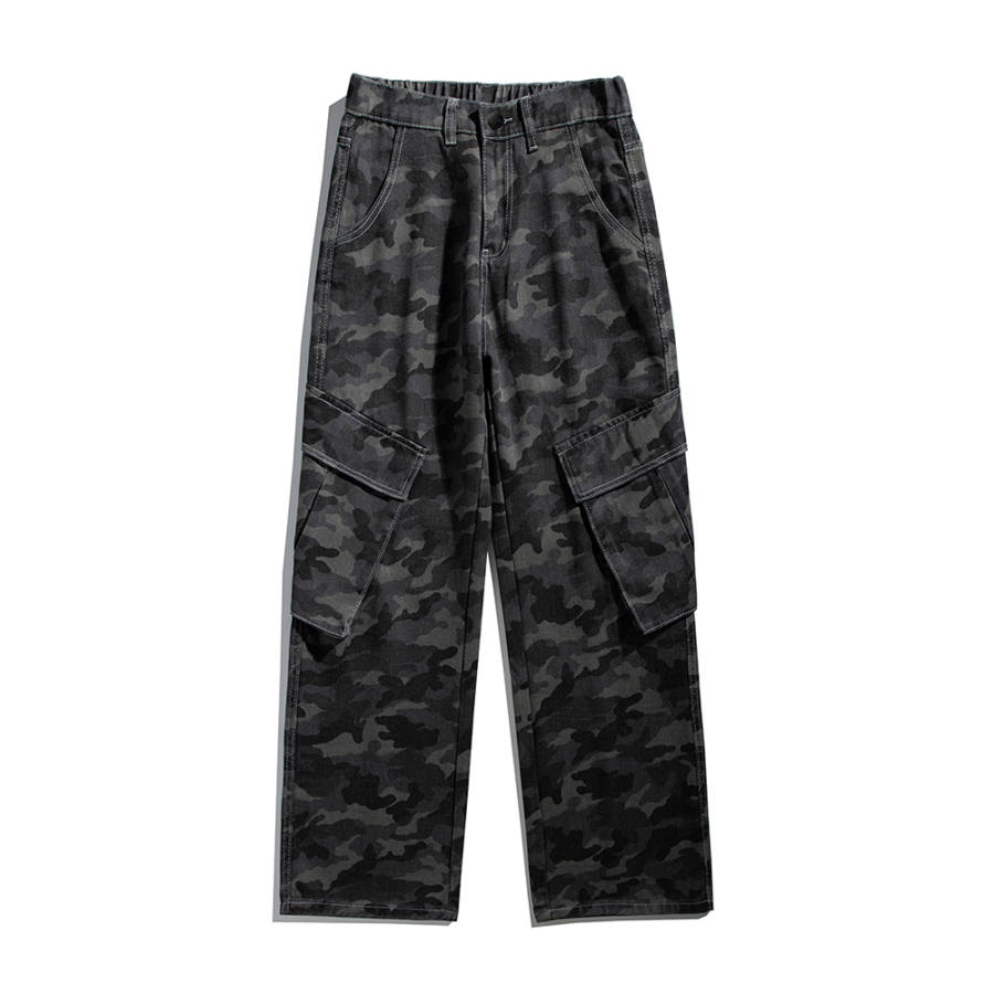 Jeep Casual Pants Unisex Camouflage Gray