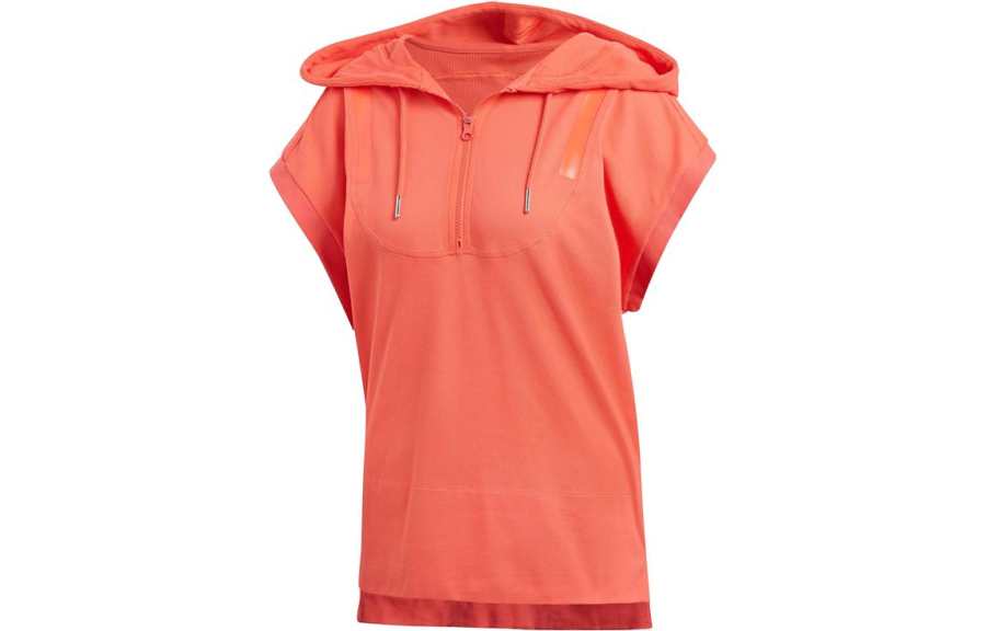 Adidas Adidas T Shirts Women's Coral Hooded Moderate Straight Fit