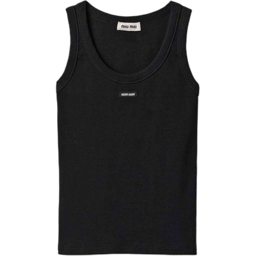 MIU MIU Tank Tops Women's Black