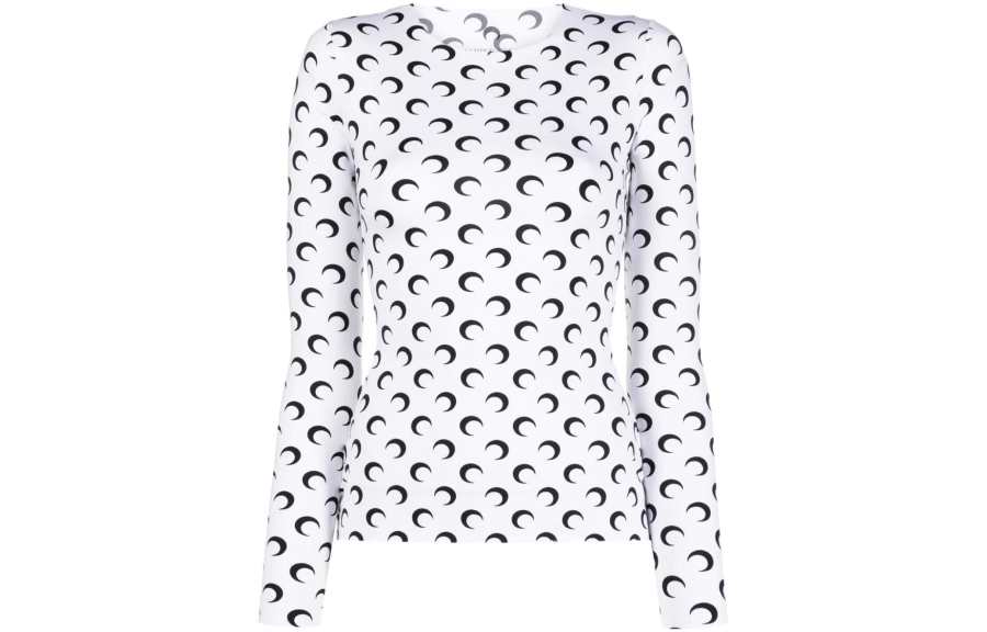 Marine Serre Moon square-neck top