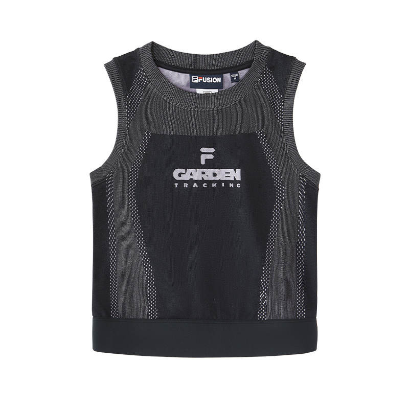 FILA FUSION Tank Tops Women's Jet Black Crew Neck Moderate Other