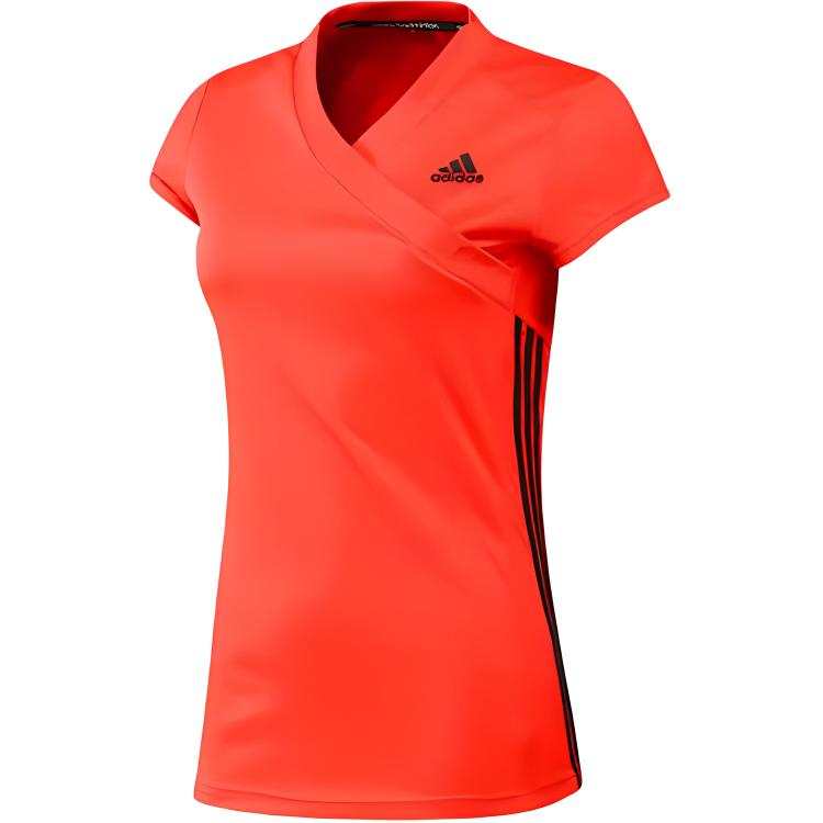 Adidas Adidas T Shirts Women's Orange Crew Neck Moderate Straight Fit