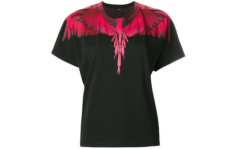 Marcelo Burlon T Shirts Women's Black Crew Neck Moderate